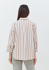 Suzy Brown Stripe Shirt | G.13143