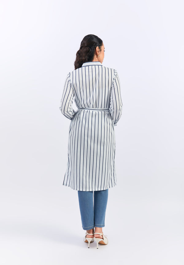Mahira Blue Stripe Tunic | G.1756