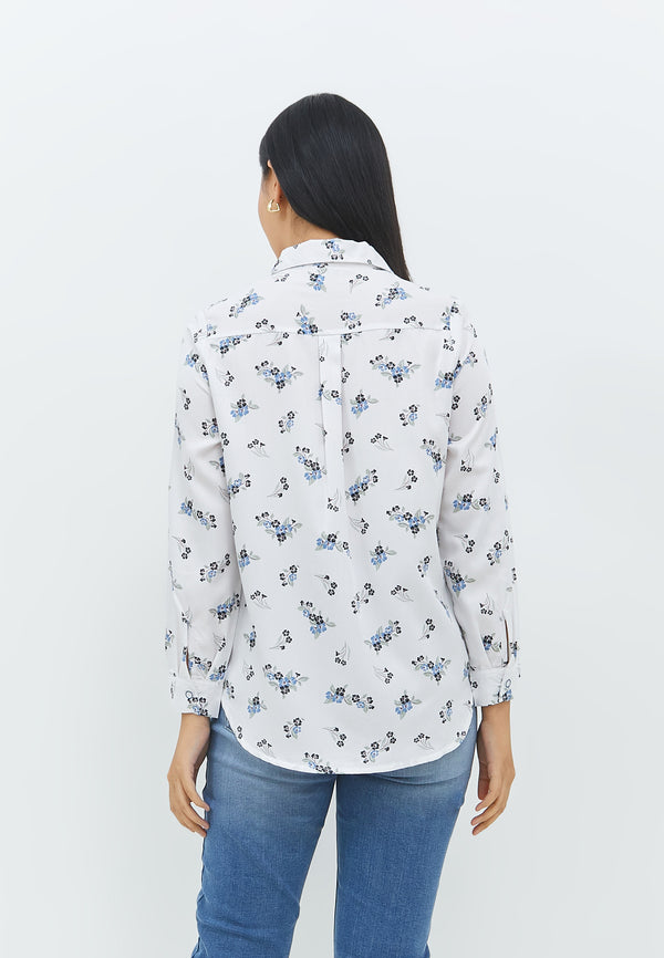Tatum Flower Blue Shirt | G.11663