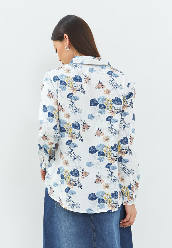 Aldina Flower Blue Shirt | G.11665