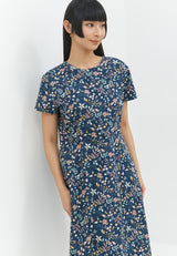 Gracella Flower Navy Dress | G.43144