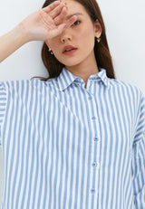 Bethari Blue Stripe Oversize Shirt | G.13115