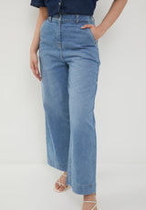 Wide Leg Jeans Light Blue Denim | G.3406