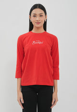 Haerin Light  Red T-Shirt | G.73119