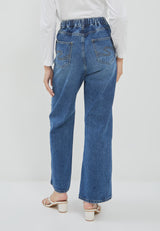 Wide Leg Jeans Dark Blue Denim | G.3407