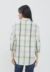 Bethari Green Plaid Oversize Shirt | G.13163