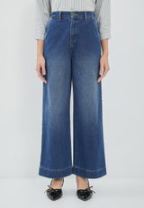 Wide Leg Jeans Navy Denim | G.3411