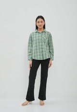 Ghia Green Plaid Oversize Shirt  | G.11690