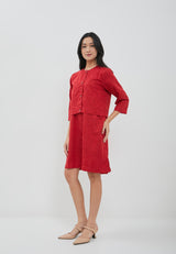 Fabiola Red Two Pieces Dress | G.4402