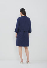 Fabiola Navy Two Pieces Dress  | G.4401