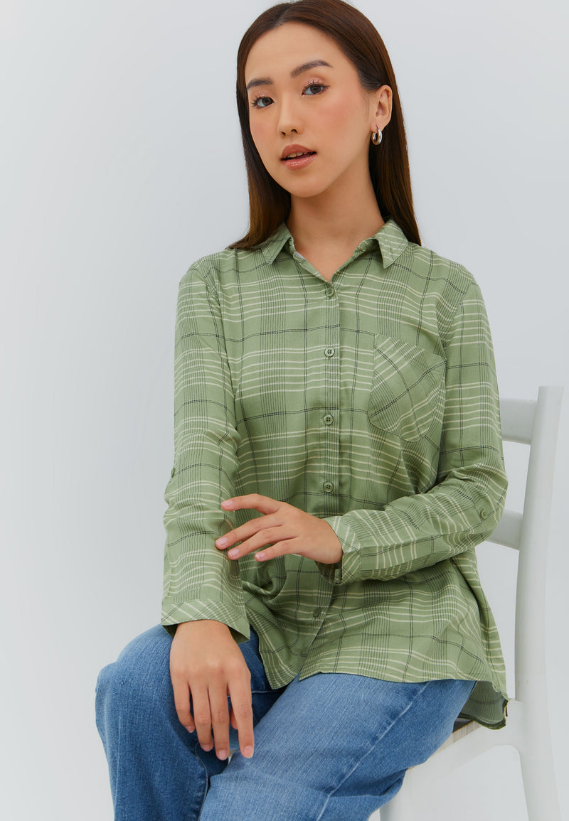 Slavia Green Stripe Shirt | G.11640