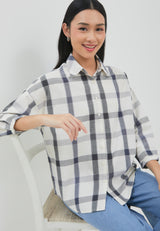 Bethari Black Plaid Oversize Shirt |  G.13162