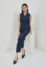 Laras Dark Blue Denim Sleeveless | G.6311