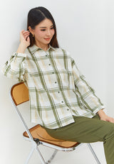 Bethari Green Plaid Shirt | G.13155