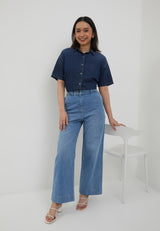Wide Leg Jeans Light Blue Denim | G.3406