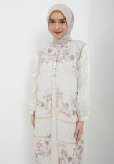 Asiyah Cream Two Set Dress | G.42124