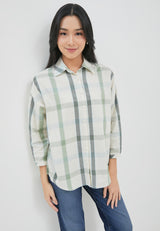 Bethari Green Plaid Oversize Shirt | G.13163