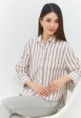Suzy Brown Stripe Shirt | G.13143