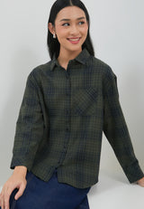 Nevaya Navy Green Shirt | G.11689