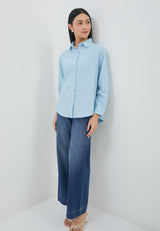 Ghiana Sky Blue Oversize Shirt | G.11714