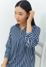 Gendhis Navy Stripe Shirt | G.13151