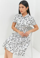 Agatha Flower Hitam Dress | G.43140