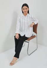 Ayara White Stripe Shirt  |  G.11708