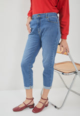 Folded Jeans Light Blue Denim | G.3809
