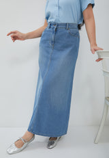 Alondra Blue Denim Skirt | G.21144
