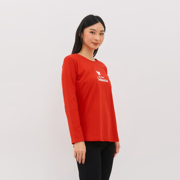 Geela Official - We Are Indonesia Red Long T-Shirt (G.71208) - Kaos Wanita