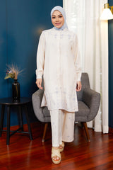 Geela X Aurelie Hermansyah Yasmin Flower Cream Tunic | G.1729