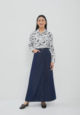 Alondra Blue Denim Skirt  | G.21145