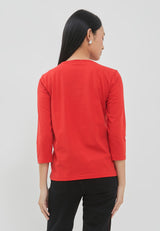 Haerin Carmine Red T-Shirt |  G.73118
