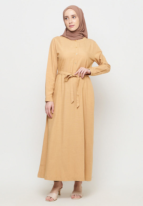 Laiqa Dress Brown | G.4210