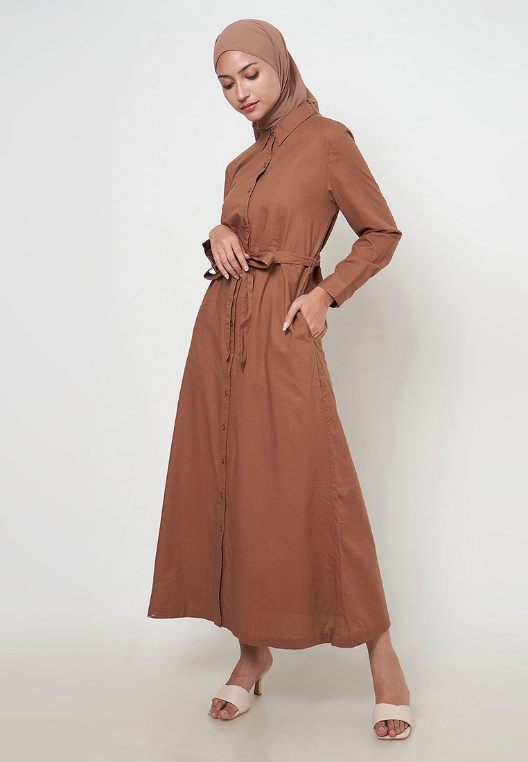 Senandika Dress Brown | G.4206